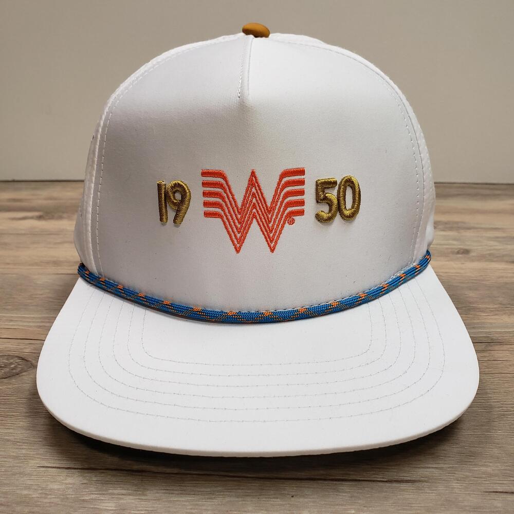 Staunch x Whataburger Hat Cap Snapback White Rope Perforated Mens One Size Adj